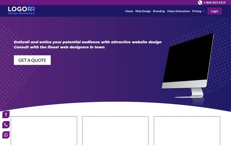 Screenshot of the Logo Double-R homepage
