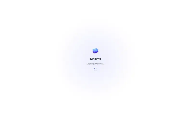Screenshot of the Mailvex homepage